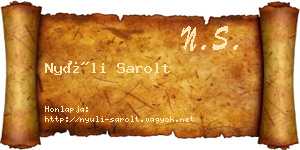 Nyúli Sarolt névjegykártya